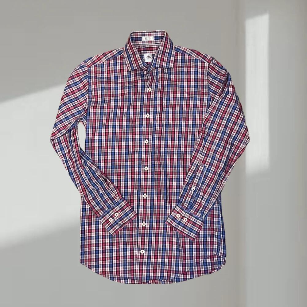 Peter Millar Shirt – Multicolor Plaid Button-Down (Size M)